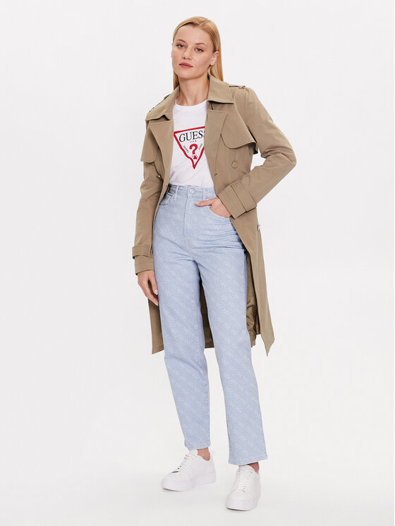 Guess Guess Футболка W1YI1B I3Z14 Білий Slim Fit