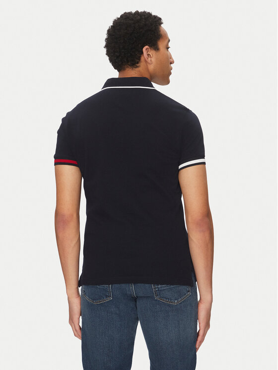 Tommy Hilfiger Tommy Hilfiger Polo Flag Cuff MW0MW38458 Blu scuro Slim Fit