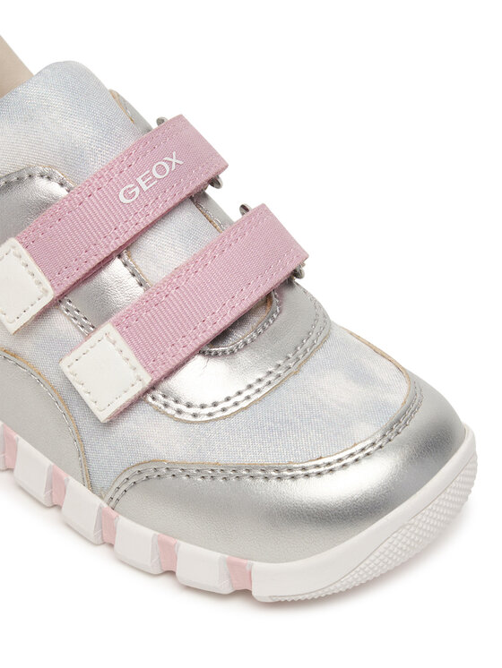 Geox Sneakersy Geox B Iupidoo Girl B3558A 0AS54 C0566 Srebrny