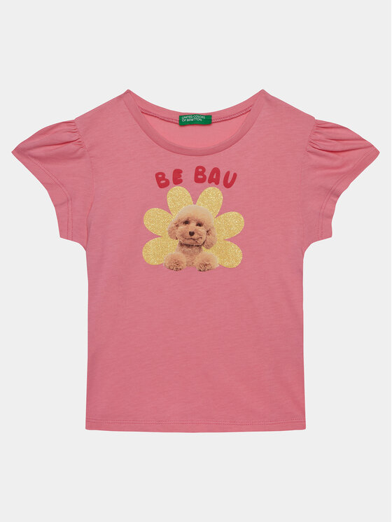 United Colors Of Benetton United Colors Of Benetton Majica 3I1XG10DR Roza Regular Fit