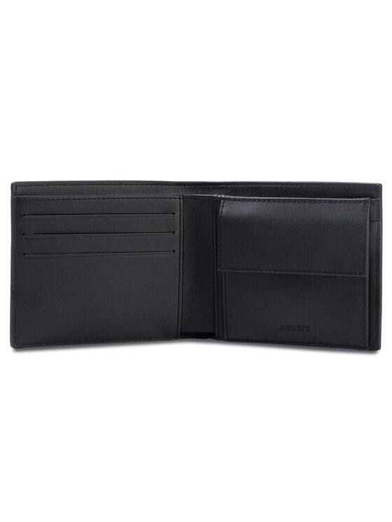 Lacoste Karšu turētāja un maka komplekts Lacoste M Billfold Coin Box NH2505FG Melns