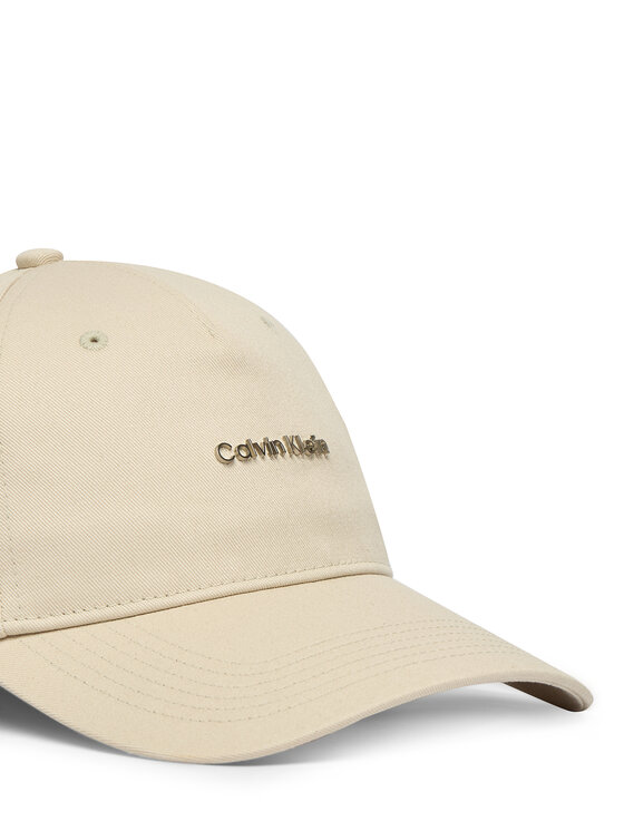 Calvin Klein Cepure ar nagu Calvin Klein Coton Twill Standard Logo Hw Cap LV04D5080G Bēšs