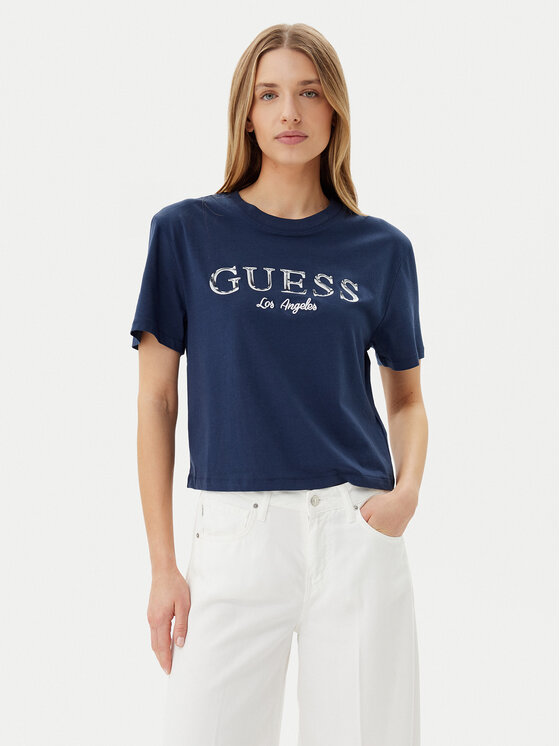 Guess Guess Футболка V5GI09 K9RM1 Cиній Regular Fit