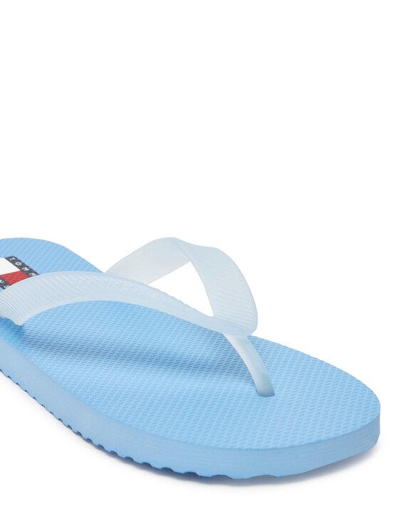 Tommy Jeans Japonke Tommy Jeans Tjw Logo Flip Flop EN0EN02447 Svetlo modra