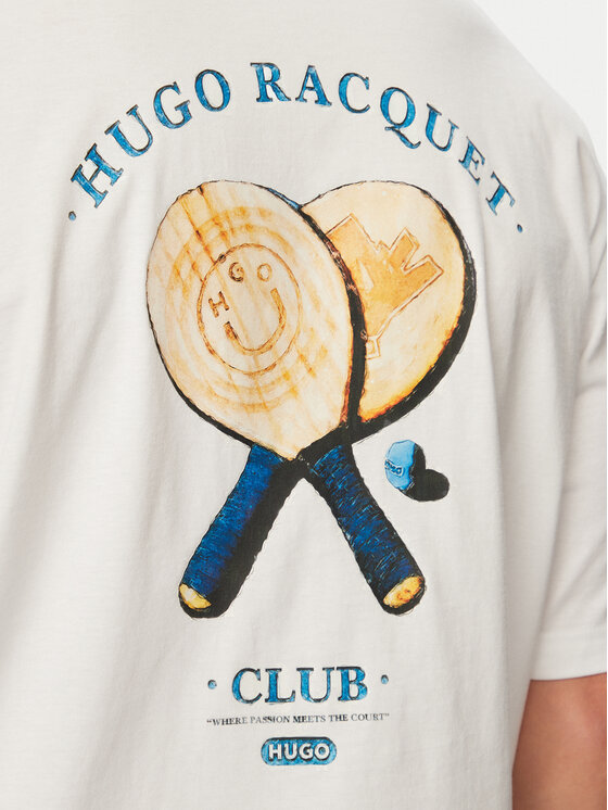 HUGO HUGO Футболка Nulaxo 50560093 Білий Regular Fit
