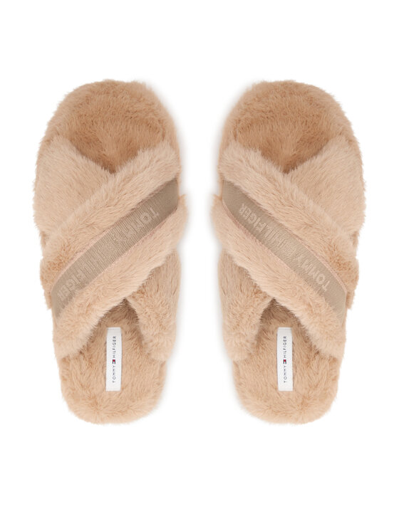 Tommy Hilfiger Pantofole Tommy Hilfiger Th Feminine House Shoes FW0FW09615 Beige