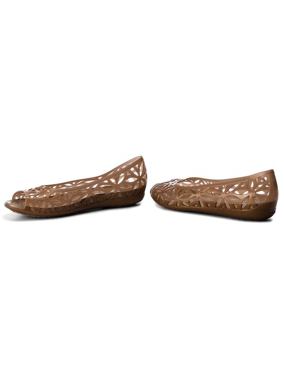 Crocs Cipele Crocs Isabella Jelly II Flat W 204941 Smeđa