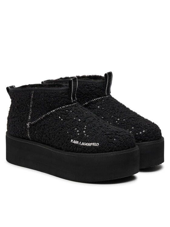 KARL LAGERFELD Škornji KARL LAGERFELD KL48522W Črna