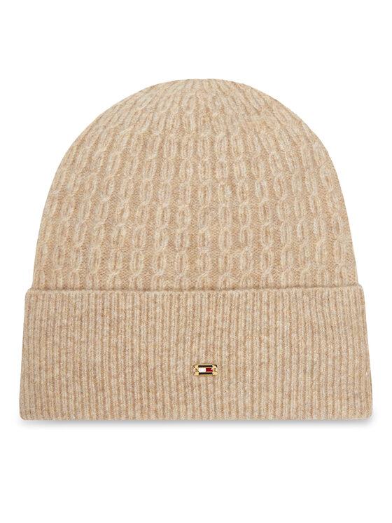 Tommy Hilfiger Čiapka Tommy Hilfiger Th Cable Enamel Flag AW0AW17776 Hnedá