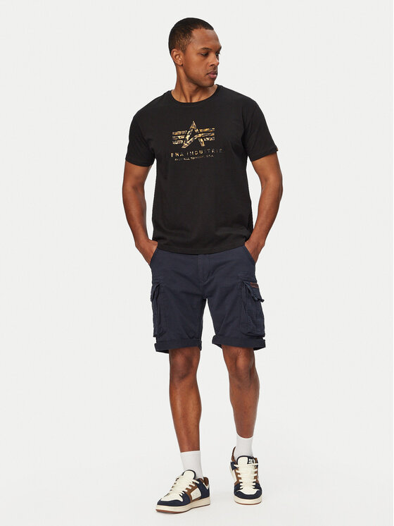 Alpha Industries Alpha Industries Camiseta Basic Effect 100501EP Negro Regular Fit