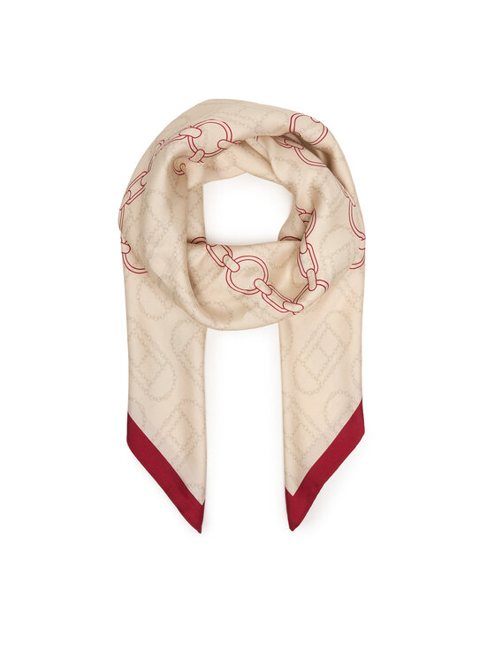 Tommy Hilfiger Fular Tommy Hilfiger Chain Silk Large Scarf AW0AW18277 Roșu