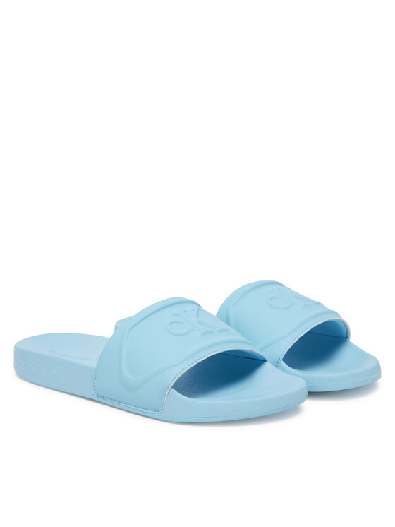 Calvin Klein Jeans Παντόφλες Calvin Klein Jeans Slide Pu Hf Mg YW0YW01879 Γαλάζιο