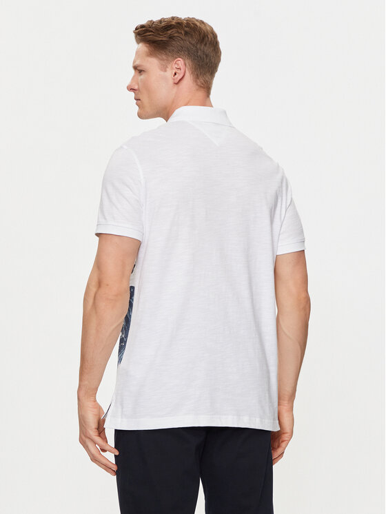 Tommy Hilfiger Tommy Hilfiger Polo Palm Print MW0MW34758 Λευκό Regular Fit