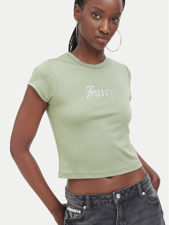 Juicy Couture Juicy Couture Camiseta JCWCT226326 Caqui Slim Fit