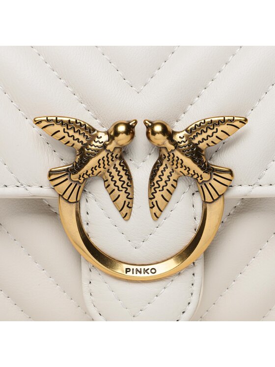 PINKO Дамска чанта PINKO Love Mini Icon Wallet C PE 23 PLTT 100062 A0GK Кремав