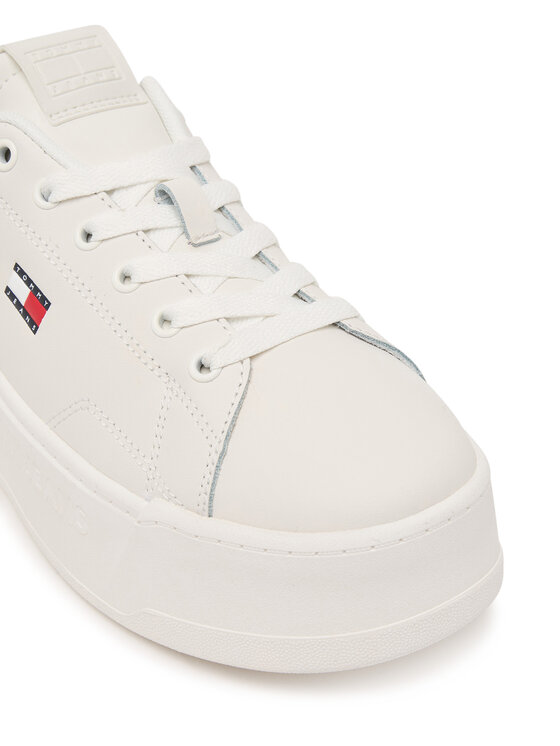 Tommy Jeans Sneakersy Tommy Jeans Tjw Script Cupsole Flatform EN0EN02961 Biały