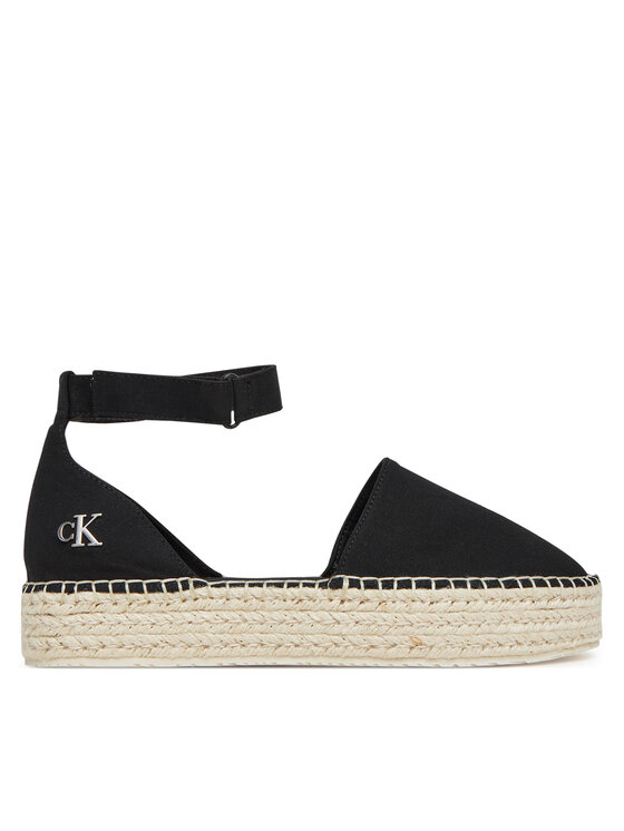 Calvin Klein Jeans Espadrile Calvin Klein Jeans Flatform Espadrille Sling Mg YW0YW01735 Negru