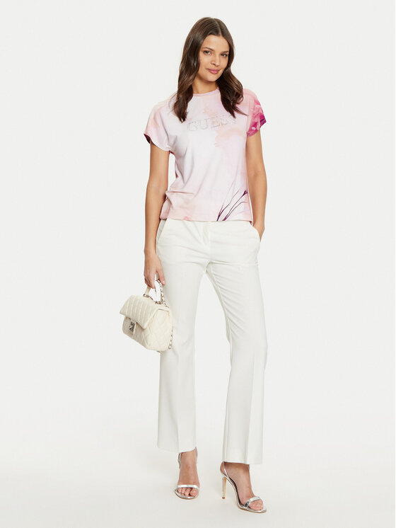 Guess Guess Póló W5RI09 K68D2 Rózsaszín Regular Fit