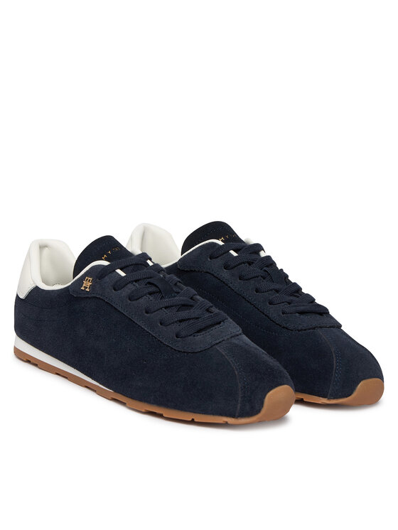 Tommy Hilfiger Superge Tommy Hilfiger Th Bella Low Runner Suede FW0FW09189 Mornarsko modra