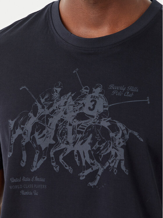 Beverly Hills Polo Club Beverly Hills Polo Club Camiseta P-SS26M-TS101 Azul marino Regular Fit