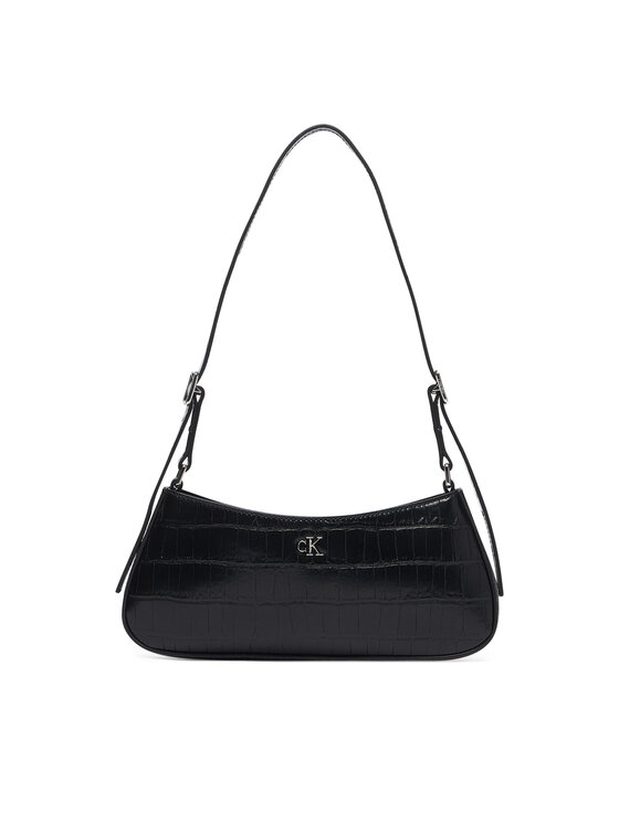 Calvin Klein Soma Calvin Klein Ck Croc Small Shoulder Bag LV04F3906G Melns