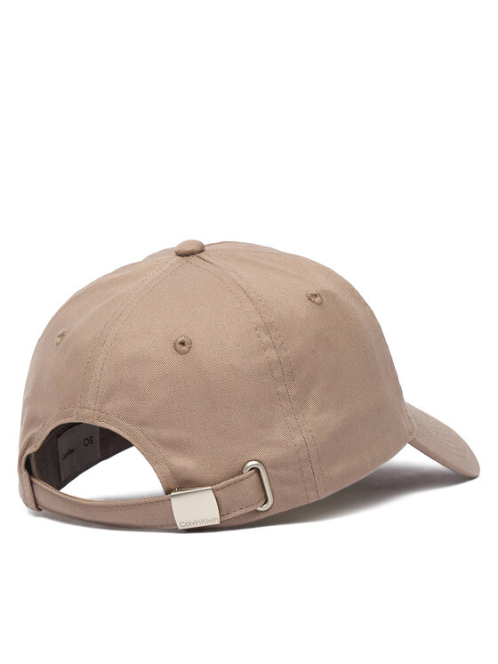 Calvin Klein Czapka z daszkiem Calvin Klein Monologo Printed Baseball Cap LV04G5032G Beżowy