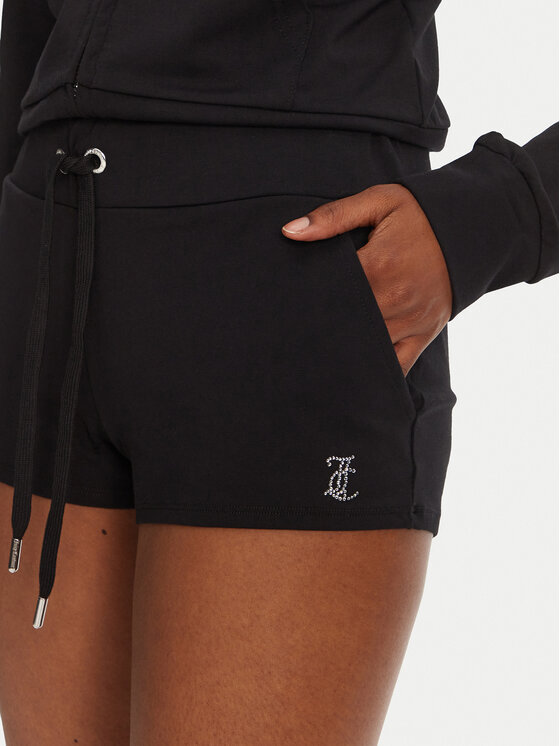 Juicy Couture Juicy Couture Pantalones cortos deportivos JCWHS125312 Negro Loose Fit