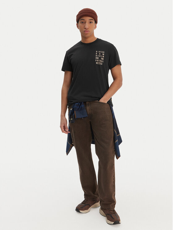 G-Star Raw G-Star Raw Camiseta Text Chest D25968-C506 Negro Regular Fit
