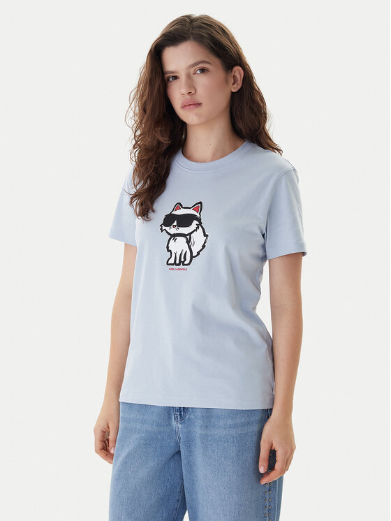 KARL LAGERFELD KARL LAGERFELD Camiseta A1W17128 Celeste Regular Fit