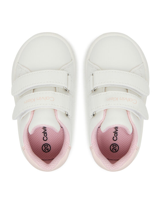 Calvin Klein Sneakersy Calvin Klein Low Cut Velcro Sneaker V1A9-83087-1355 M Biela