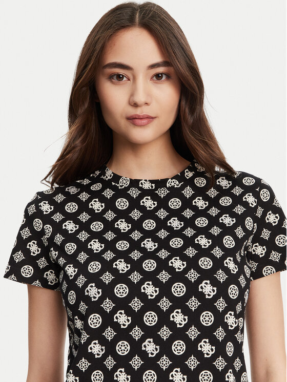 Guess Guess Футболка V5YI04 I3Z14 Чорний Regular Fit