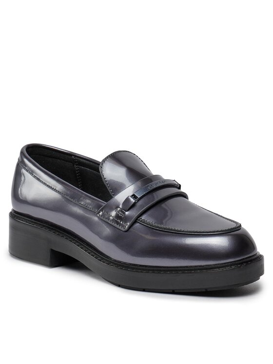 Calvin Klein Loafers Calvin Klein Rubber Sole Loafer W/Hw - Pearl HW0HW02002 Čierna