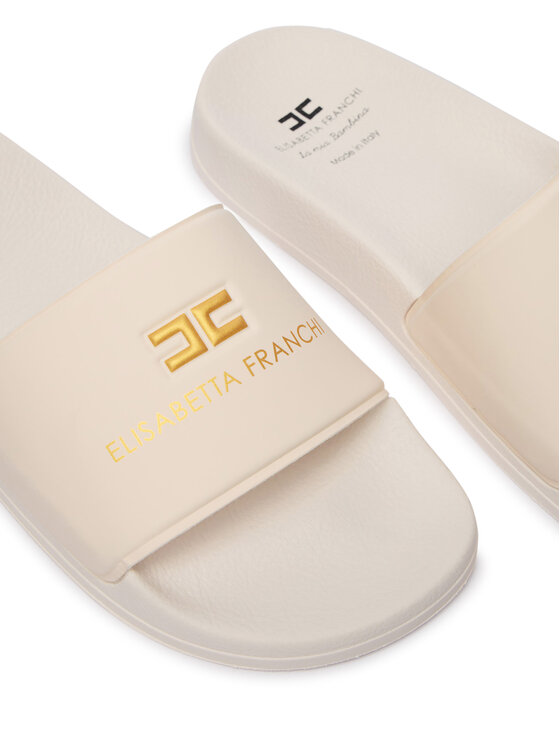 Elisabetta Franchi Шльопанці Elisabetta Franchi F4A0-E0607-1745698-S Écru
