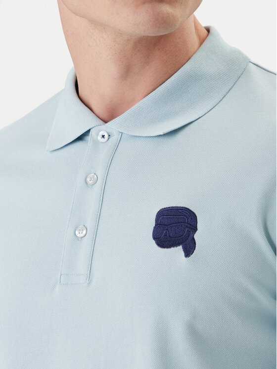 KARL LAGERFELD KARL LAGERFELD Polo 745015 562231 Celeste Regular Fit