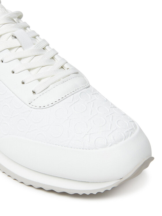 Calvin Klein Sneakers Calvin Klein Runner Lace Up Mono Pu HW0HW02574 Bianco
