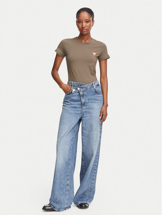 Guess Guess Camiseta W2YI44 J1314 Caqui Regular Fit