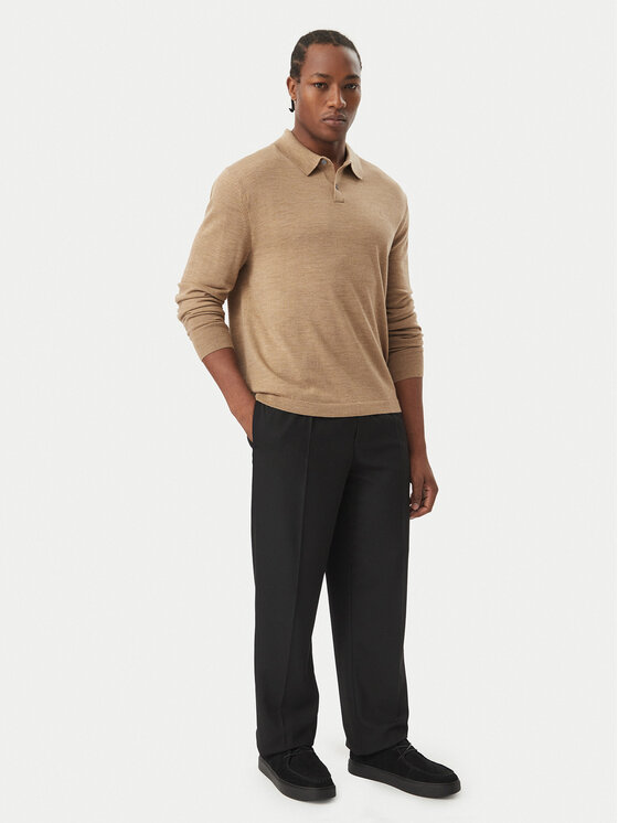 Calvin Klein Calvin Klein Polo LV04LD319G Marrón claro Regular Fit
