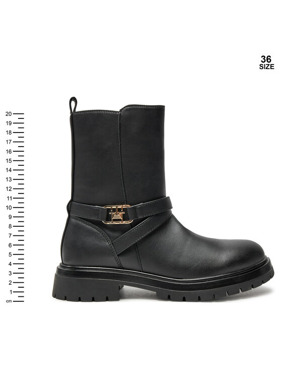 Tommy Hilfiger Polokozačky Tommy Hilfiger Boot T3A5-33574-1351 S Černá