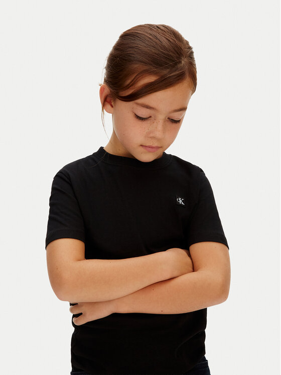 Calvin Klein Jeans Calvin Klein Jeans Camiseta Mono Mini Badge LV1CKSJA30 Negro Regular Fit