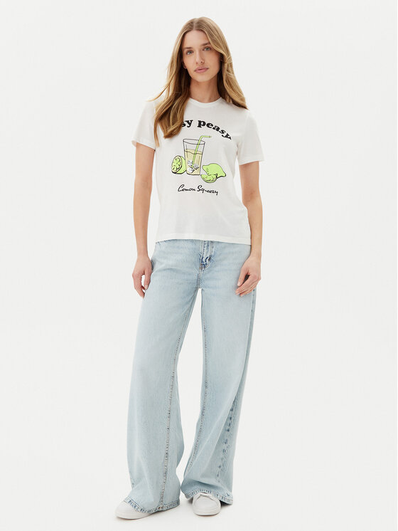 ONLY ONLY Футболка Kita 15349150 Білий Regular Fit