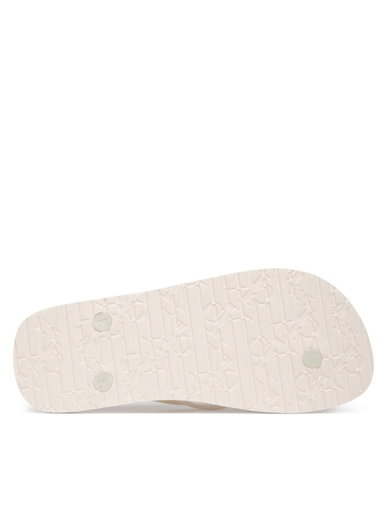 Calvin Klein Σαγιονάρες Calvin Klein Arwa - Metallic Pearlised Flip Flops HW0HW02956 Λευκό