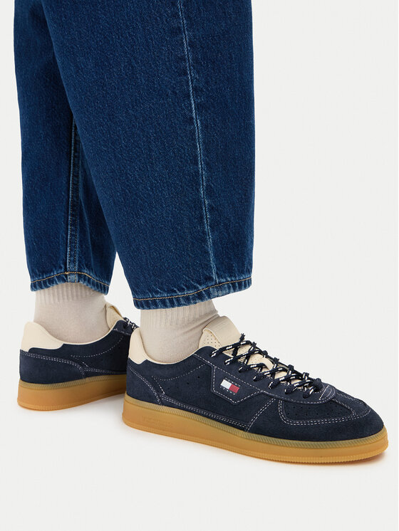 Tommy Jeans Sneakersy Tommy Jeans Mu The Greenwich Edge Suede EN0EN03050 Granatowy
