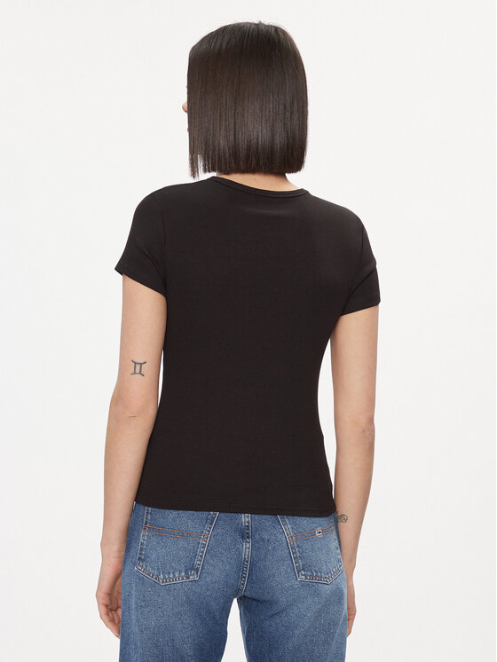 Tommy Jeans Tommy Jeans Majica Essential DW0DW17383 Črna Slim Fit