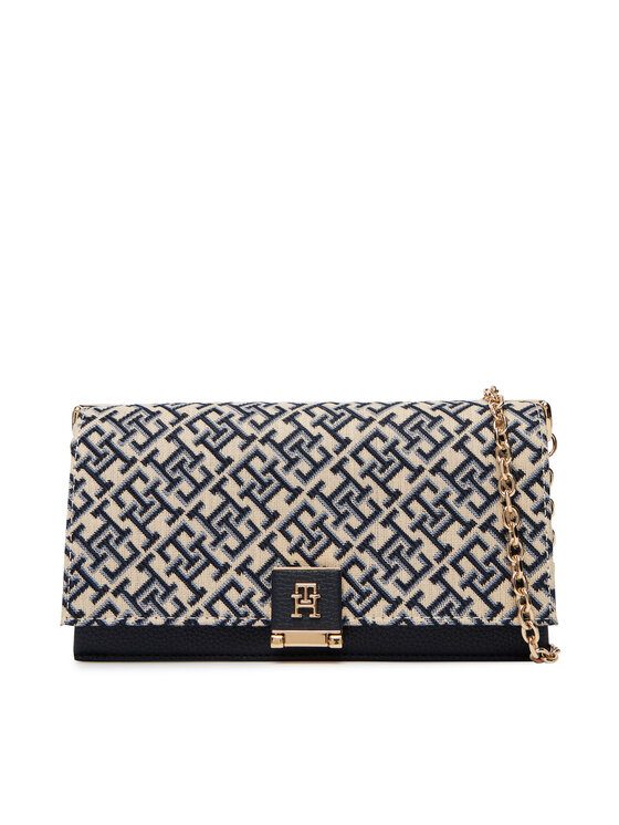 Tommy Hilfiger Borsetta Tommy Hilfiger Th Her Chain Cross Jacqu AW0AW18637 Blu scuro