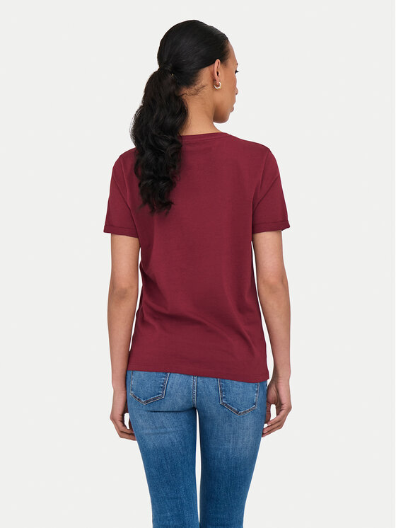 ONLY ONLY Camiseta Kita 15244714 Guinda/burdeos Regular Fit