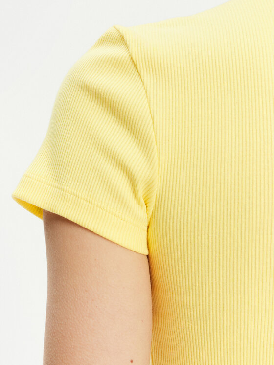 Lacoste Lacoste Футболка TF5538 Жовтий Slim Fit