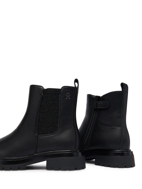 Tommy Hilfiger Škornji Tommy Hilfiger T3A5-34152-1355999 S Črna