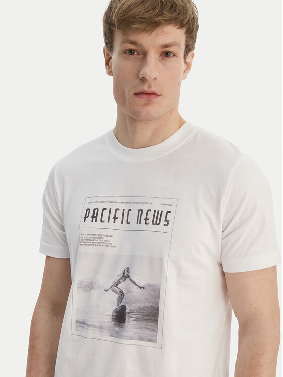 JOOP! Jeans JOOP! Jeans Camiseta JJJ-Laulea 30101984 Blanco Regular Fit
