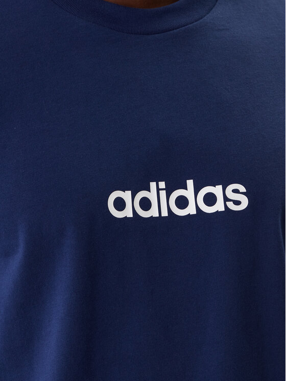 adidas adidas Majica Essentials Linear JE8999 Mornarsko modra Regular Fit