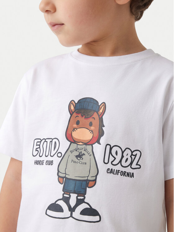 Beverly Hills Polo Club Beverly Hills Polo Club Футболка P-SS26B-TS0135 Білий Regular Fit